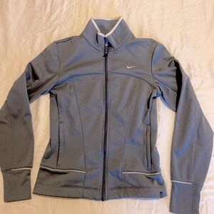 Nike jacket with fleece interior size medium gray good condition